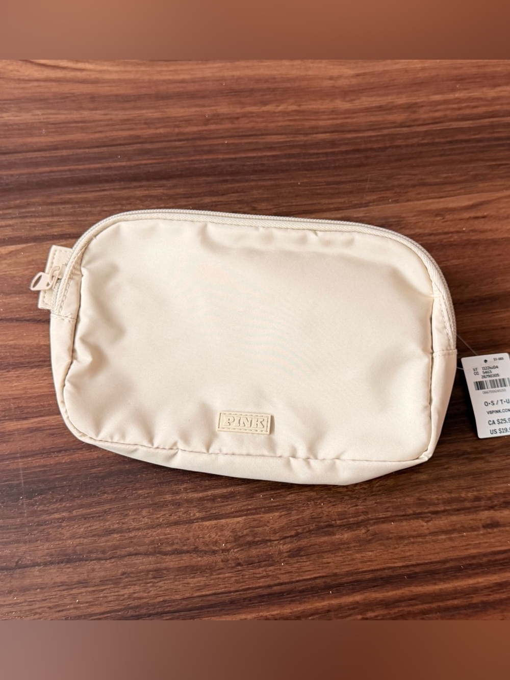 PINK Belt Bag / Crossbody Bag — Beige / Cream